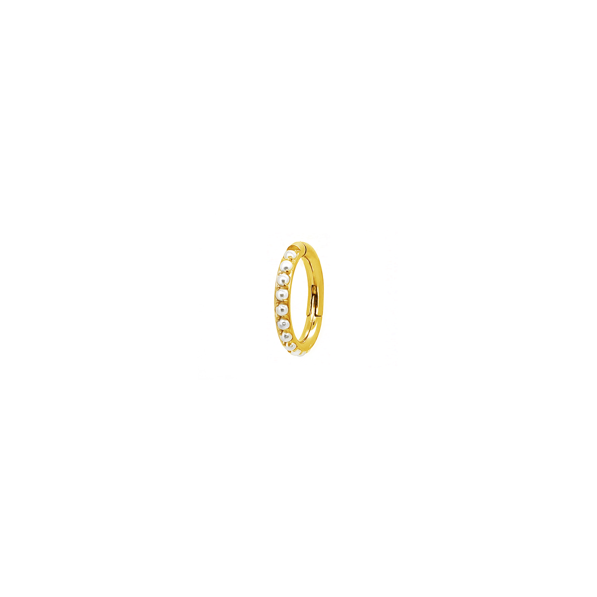 Pearl clicker ring