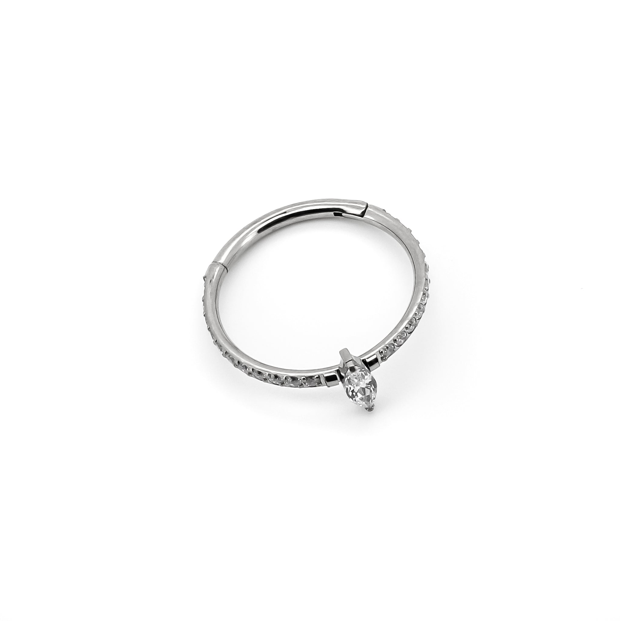 Marquise clicker ring