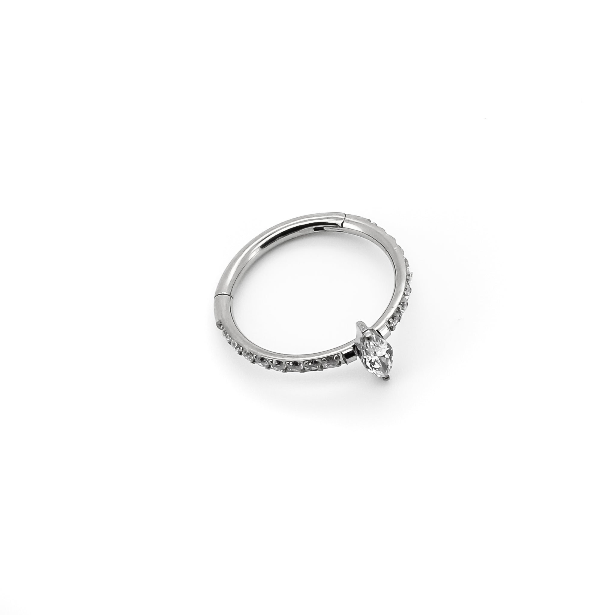Marquise clicker ring