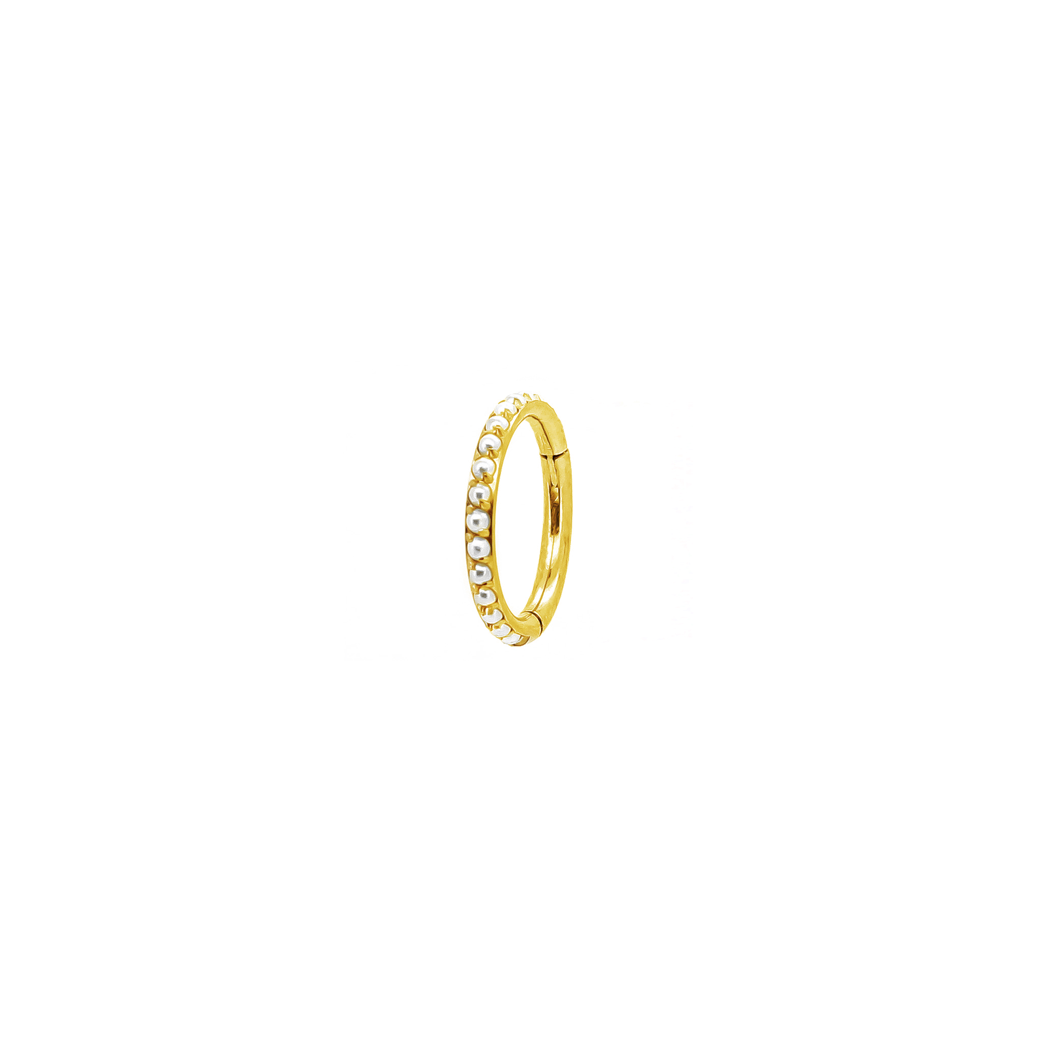 Pearl clicker ring