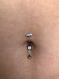 T marquise floating navel